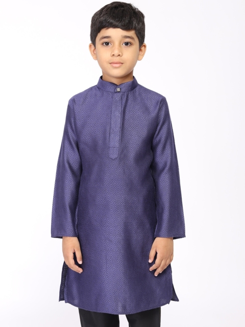 

TABARD Boys Blue Solid Straight Kurta