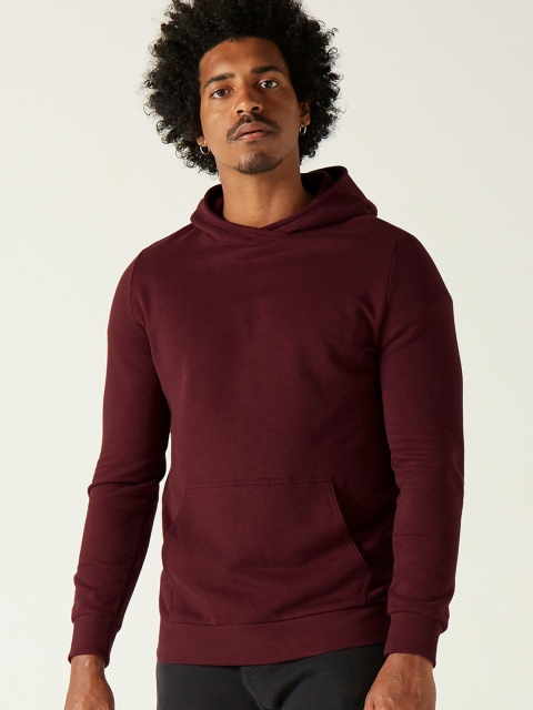

Domyos By Decathlon Men Burgundy Solid Hooded Sweatshirt 100