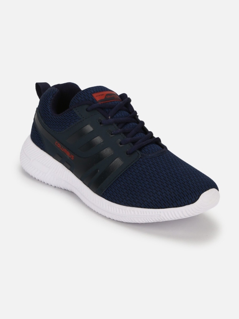 

Columbus Men Navy Blue Mesh Running Shoes