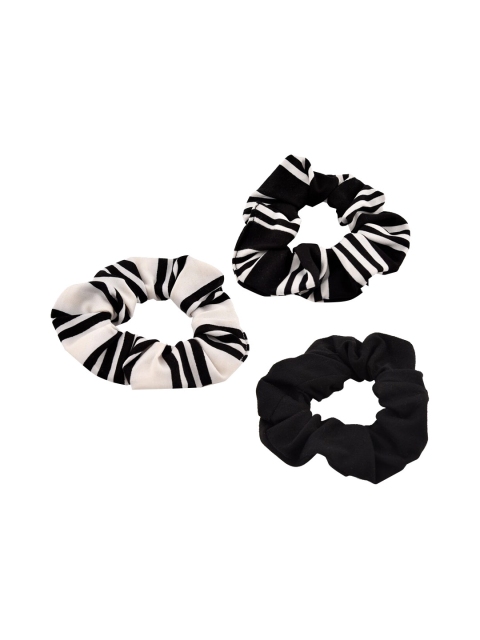 

ToniQ Set Of 3 Black & White Ponytail Holders