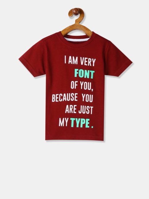 

Cherokee Boys Red Printed Round Neck T-shirt