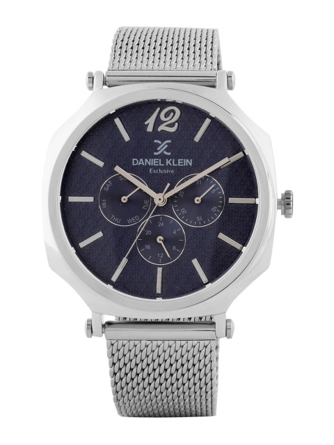 

Daniel Klein Men Blue & Silver-Toned Analogue Watch