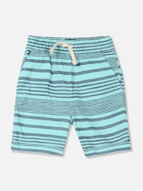 

The Childrens Place Boys Blue Striped Regular Fit Shorts