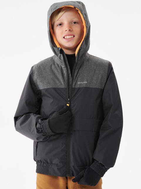 

Quechua By Decathlon Kids Black Colourblocked Water Resistant Padded Jacket