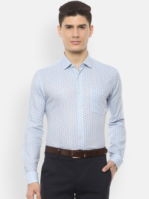

Van Heusen Men Blue Slim Fit Printed Formal Shirt