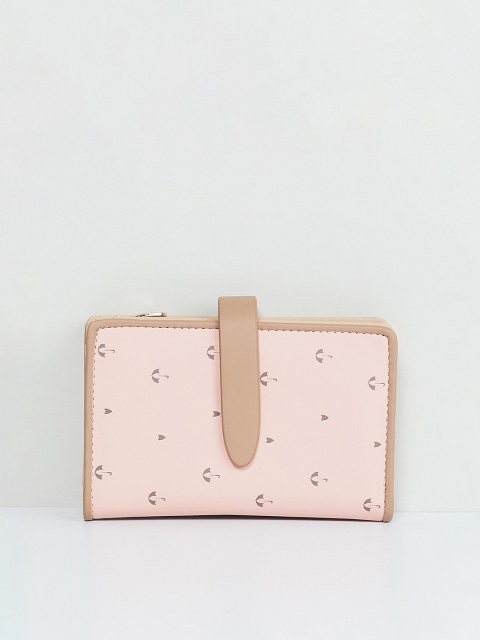 max Women Pink Printed Two Fold Wallet