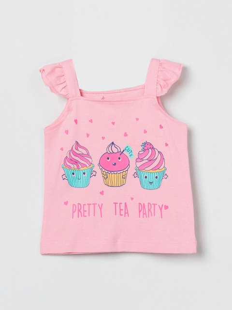 

max Girls Pink Printed Top