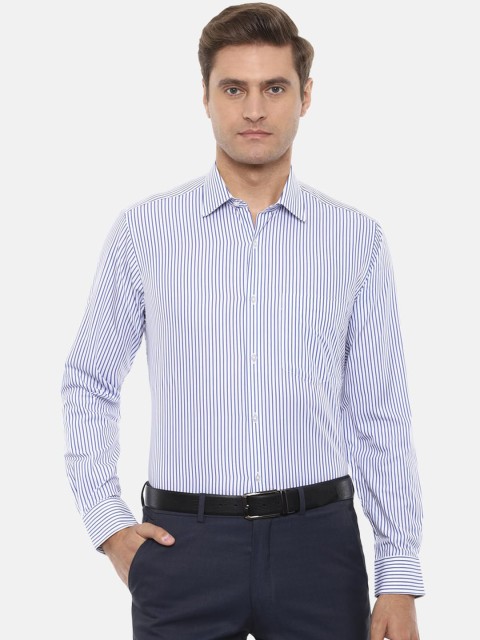 

Van Heusen Men Blue & White Regular Fit Striped Formal Shirt