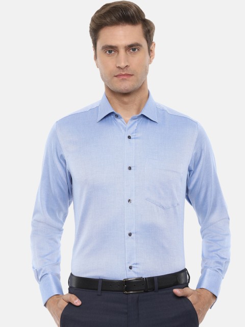 

Van Heusen Men Blue Regular Fit Self Design Formal Shirt