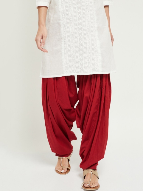 

max Women Red Solid Patiala Salwar