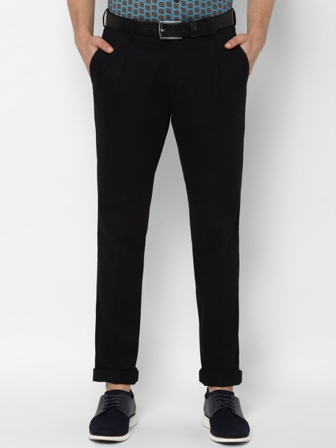 

Allen Solly Men Black Regular Fit Solid Regular Trousers