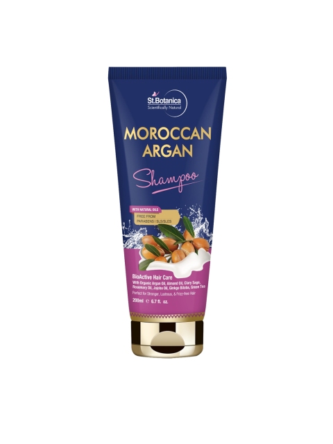 

St.Botanica Unisex Moroccan Argan Hair Shampoo With Organic Argan Oil 200 ml, Blue