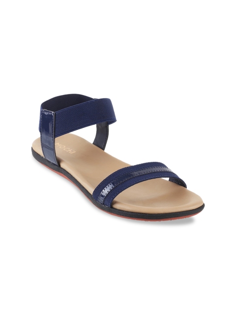 

Mochi Women Navy Blue Solid Open Toe Flats