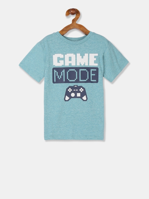

The Childrens Place Boys Blue Printed Round Neck T-shirt