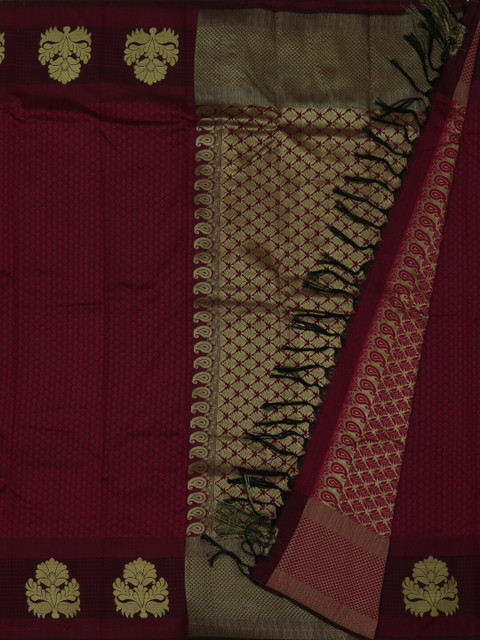 

Pothys Magenta & Gold-Toned Art Silk Woven Design Saree