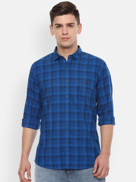 

Louis Philippe Sport Men Blue Slim Fit Checked Casual Shirt