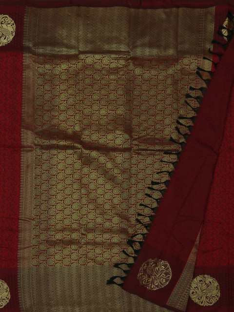 

Pothys Red & Gold Printed Art Silk Saree