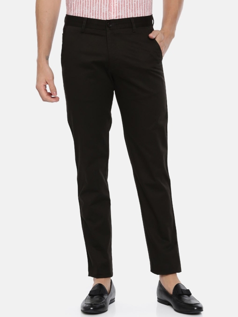 

ARISER Men Brown Slim Fit Solid Regular Trousers