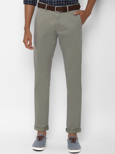 

Allen Solly Men Grey Slim Fit Solid Regular Trousers