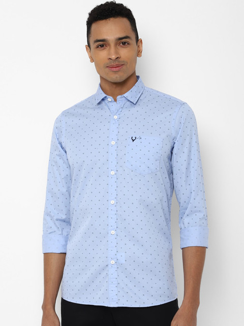 

Solly Jeans Co. Men Blue Slim Fit Printed Casual Shirt
