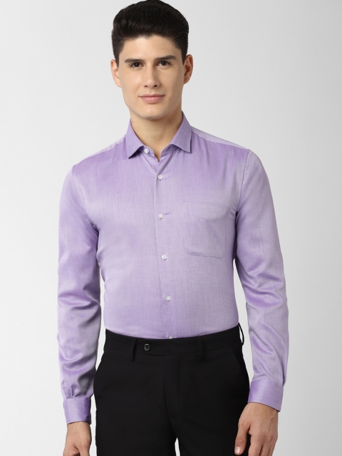 

Peter England Elite Men Purple Regular Fit Self Design Formal Shirt