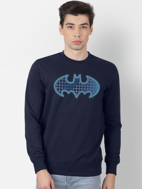 

Free Authority Batman Print Crew Neck Navy Sweatshirt for Men, Navy blue