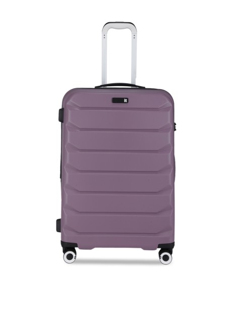 IT luggage Unisex Set Of 2 Purple Solid Hard-Sided Expandable Trolley Suitcases