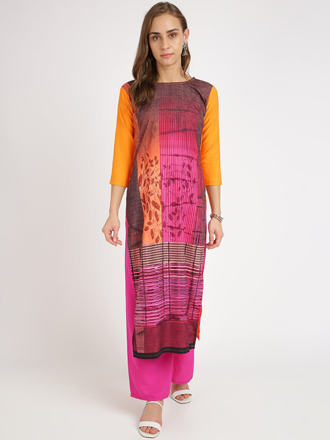 

Florence Women Multicoloured Printed Straight Kurta, Multi