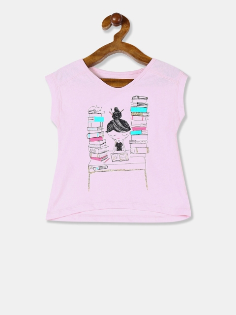 

GAP Boys Pink Printed Scoop Neck T-shirt