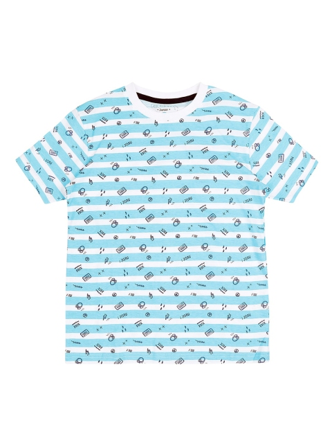 

Pantaloons Junior Boys Blue Striped Round Neck T-shirt