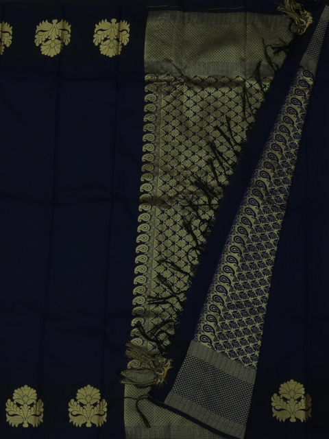 

Pothys Navy Blue Woven Design Art Silk Saree