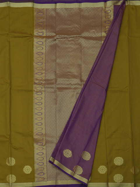 

Pothys Olive Green & Purple Art Silk Woven Design Saree