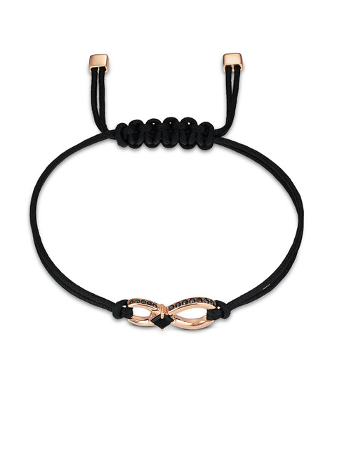 

SWAROVSKI Black Rose Gold-Plated Link Bracelet