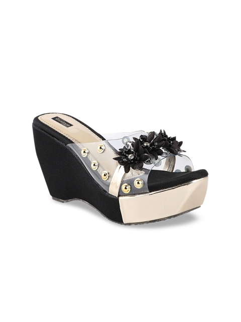 

Shoetopia Women Black Embellished Peep Toes