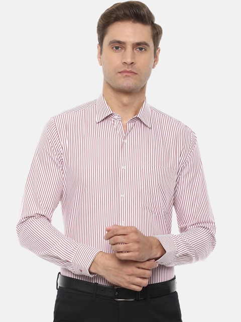 

Van Heusen Men White Slim Fit Striped Formal Shirt
