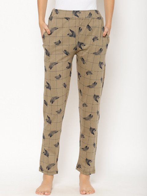

Floret Women Nude Printed Mid Rise Lounge Pants