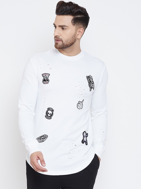 

FUGAZEE Men White Printed Sweatshirt