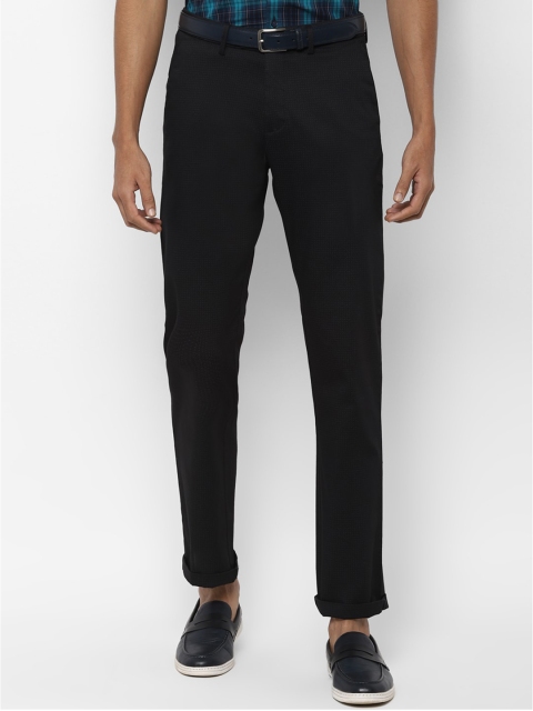 

Allen Solly Men Black Regular Fit Solid Regular Trousers