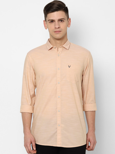 

Solly Jeans Co. Men Beige Regular Fit Solid Casual Shirt