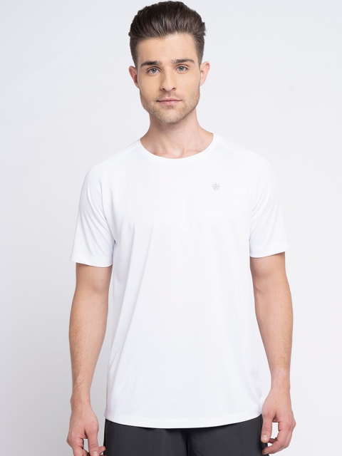 

Cultsport Men White Solid Round Neck T-shirt