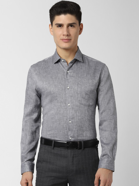 

Peter England Elite Men Grey Regular Fit Solid Formal Shirt