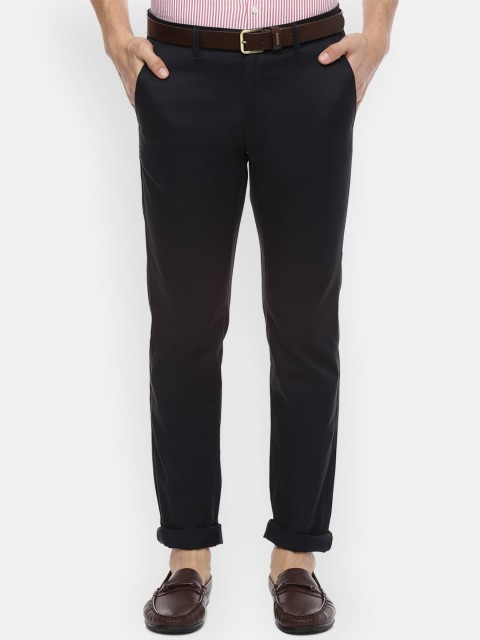 

Van Heusen Sport Men Black Slim Fit Solid Regular Trousers