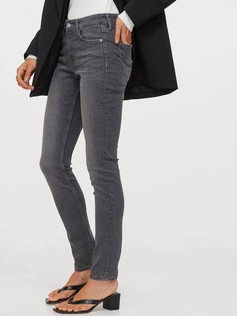 

H&M Women Grey Skinny Regular Jeans