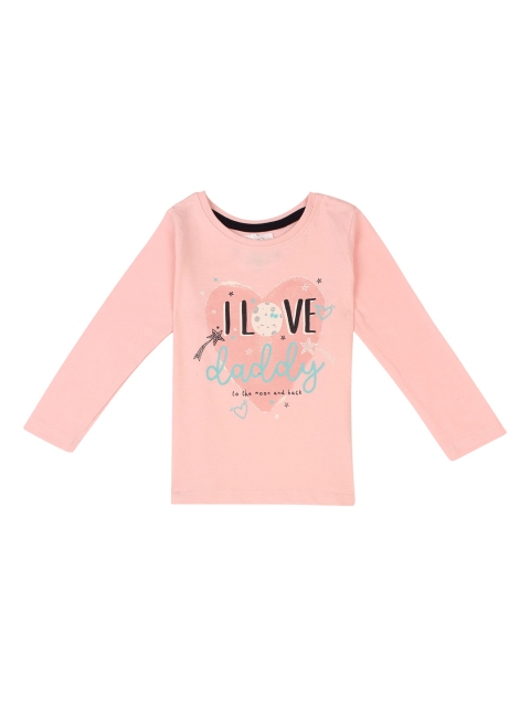 

FLENZA Girls Pink Printed Round Neck T-shirt