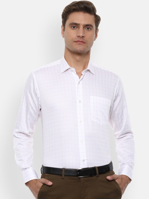 

Van Heusen Men White Regular Fit Self Design Formal Shirt