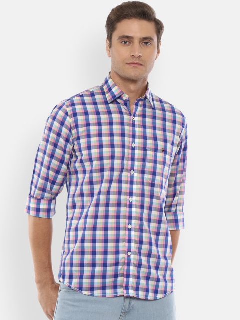 

Louis Philippe Sport Men Multicoloured Slim Fit Checked Casual Shirt, Multi