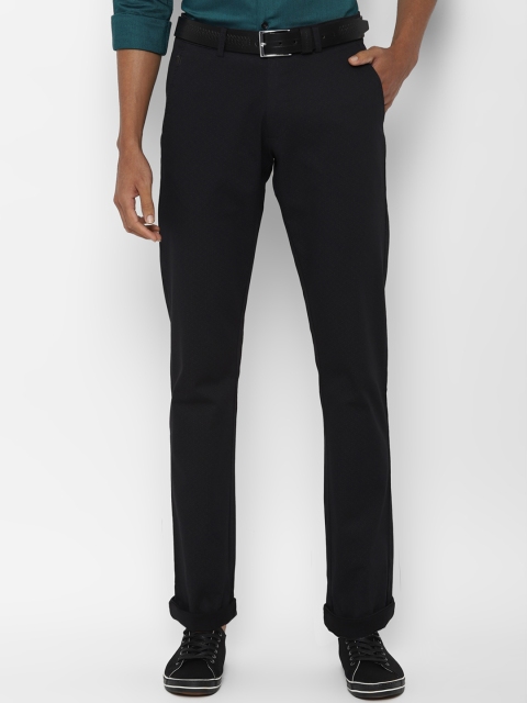 

Allen Solly Men Black Slim Fit Solid Regular Trousers