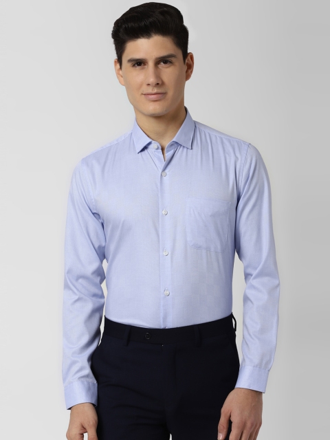 

Peter England Elite Men Blue Slim Fit Self Design Formal Shirt