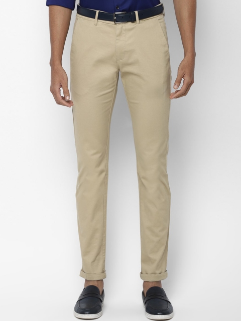 

Allen Solly Men Beige Slim Fit Solid Regular Trousers