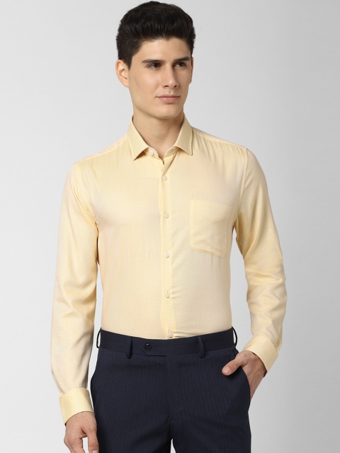 

Peter England Elite Men Yellow Slim Fit Self Design Formal Shirt
